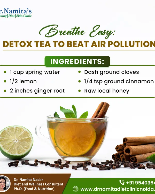 Especially with the air pollution in our cities, our bodies can use some extra help. This simple detox tea is a recipe I often share with my clients. Using basic kitchen ingredients like ginger, lemon, and cinnamon, you can create a powerful drink to help flush out toxins and support your respiratory health.
