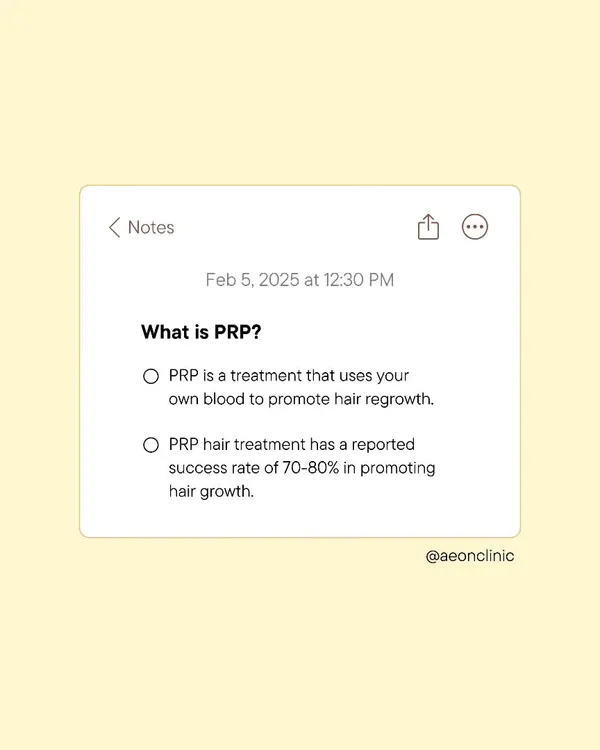 Wondering what PRP is? It's a non-surgical treatment where we use the healing properties from your own blood to stimulate hair follicles, with a reported success rate of 70-80% in promoting regrowth.