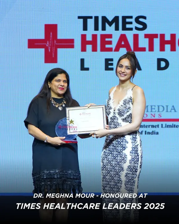 We are proud to be recognized for our work. Here I am being honored with the Excellence in Dermatology, Cosmetology & Trichology Award at the Times Healthcare Leaders 2025, a testament to our 23+ years of expertise and commitment to patient results.
