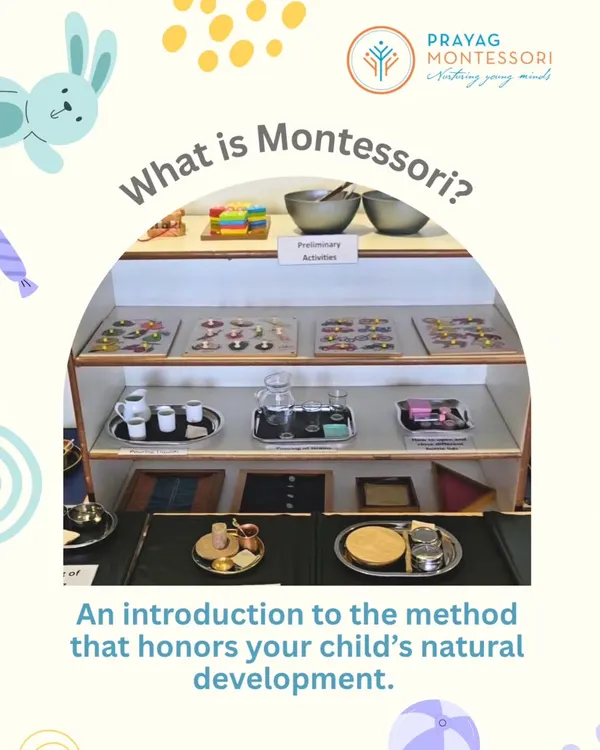 What is Montessori? It's an approach that honors your child's innate desire to learn. This is a glimpse into our carefully arranged shelves, where every material has a purpose.
