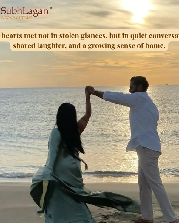 A couple dances on the beach at sunset, a perfect picture of romance and happiness. We help you find a partner with whom you can share such beautiful, unscripted moments.