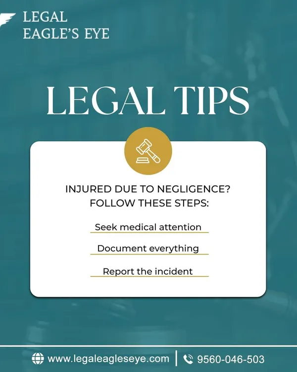 Here are some essential legal tips if you are injured due to negligence. We advise seeking medical attention, documenting everything, and reporting the incident to strengthen your case.
