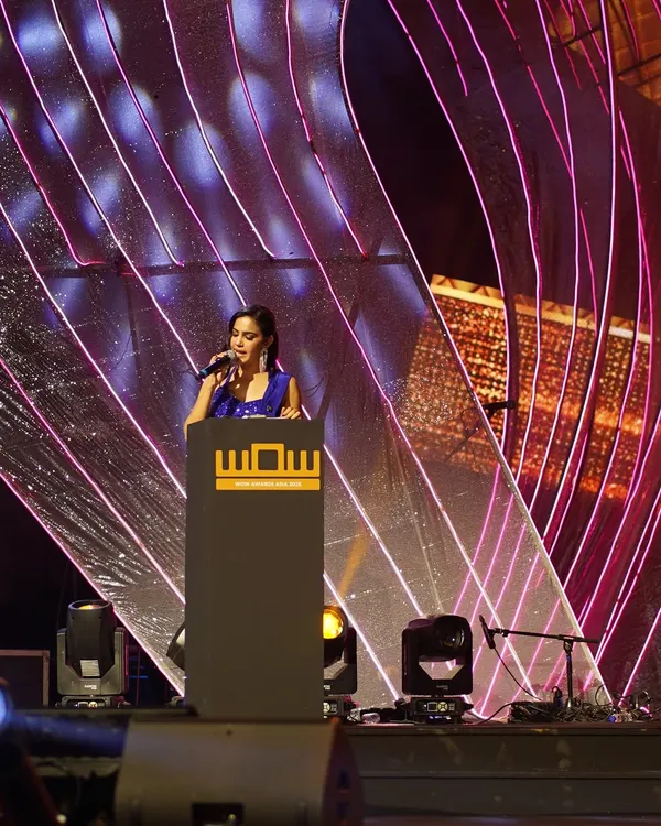On the grand stage of WOW Awards Asia 2025. It's an honour to host an event where the industry's finest are celebrated.