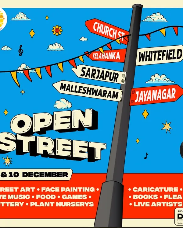 For the Unboxing BLR Habba, we produced the 'Open Street' festival across six major locations in Bangalore. This graphic outlines the city-wide celebration we managed, coordinating live music, street art, food stalls, and activities for thousands of attendees.