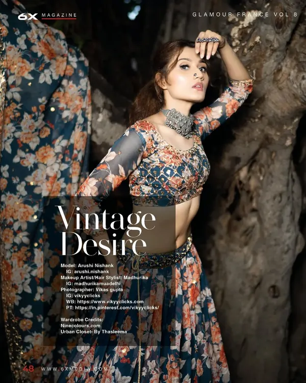 The cover of 6X Magazine's Glamour France issue, featuring my ethnic wear editorial. This publication highlights my skill in creating internationally recognized, high-quality fashion stories.