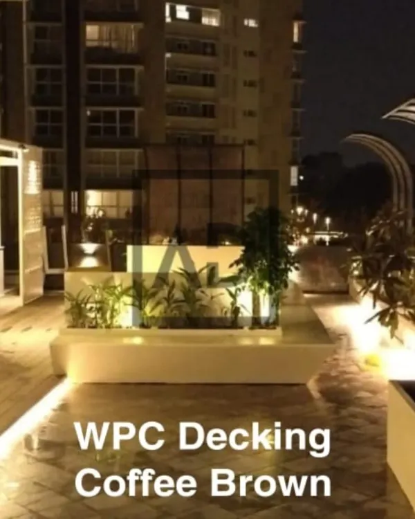 This is how I transform a simple terrace into a beautiful outdoor living area. This project features my coffee brown WPC decking with integrated LED strip lighting, creating a warm and inviting atmosphere for evenings.