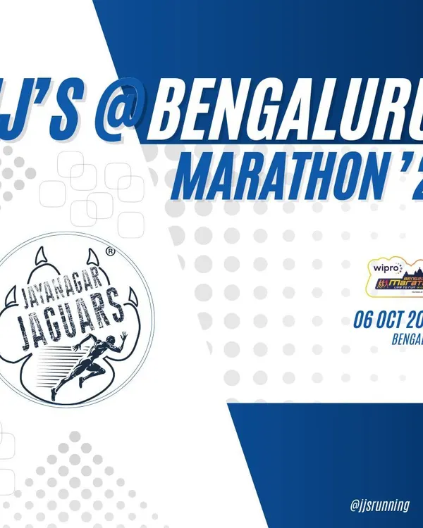 The Jayanagar Jaguars were out in full force for the Bengaluru Marathon. This is a celebration of our team's spirit and presence at one of the city's biggest running events.