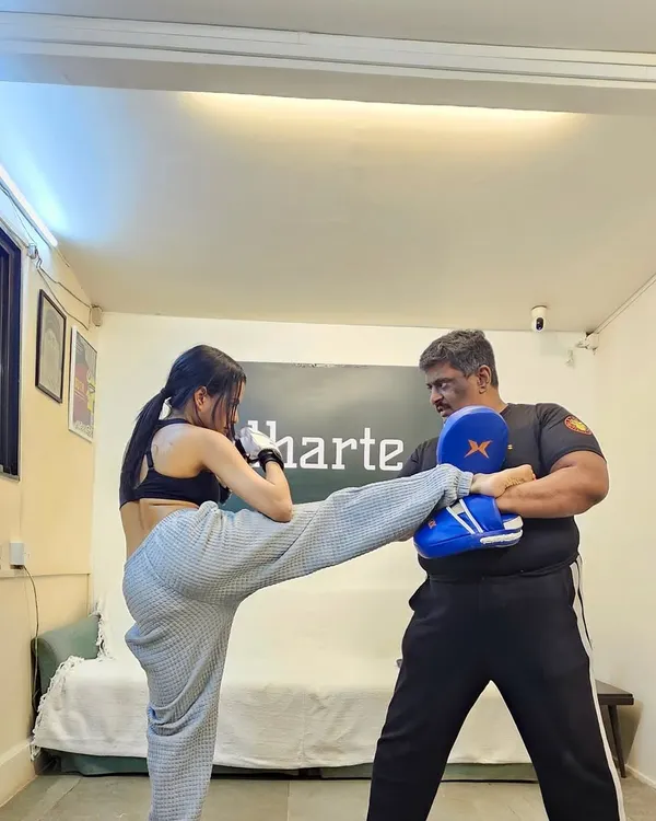 I teach you how to generate real power. This isn't just for show; it's about understanding body mechanics to deliver a strong, effective kick. We practice these drills until they become second nature.