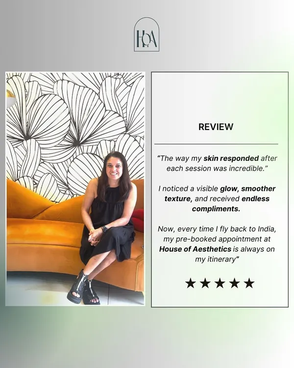 This is the wonderful feedback from my client who travels from the UK for her appointments. She noticed a visible glow, smoother texture, and received endless compliments after her sessions. It's a privilege to be a non-negotiable part of her trips back to India.