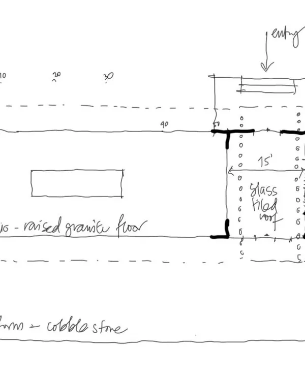 For us, everything begins with a sketch. It is our way of thinking, of giving form to an idea as it evolves. These initial drawings for an artist's studio show the journey from a loose concept to a more defined architectural plan, long before any software is opened.