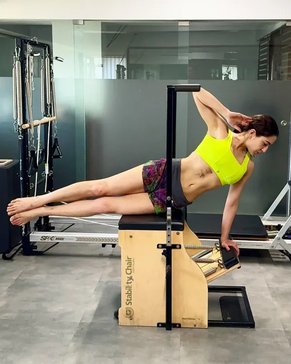 We believe strength is about control, precision, and grace. Here, Sara Ali Khan demonstrates incredible core stability and oblique strength on the Stability Chair, an advanced piece of equipment that challenges the entire body.