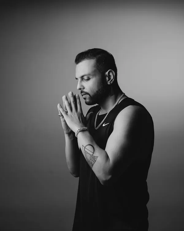 In the zone, praying to the music gods. This is my process before the madness begins, focusing on the sound and the vibe I want to create.