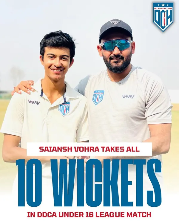 This is what happens when talent meets relentless hard work. I am incredibly proud of my student, Saiansh Vohra, for achieving the impossible: taking all 10 wickets in a single DDCA Under 16 league match. This is a record-breaking performance that shows the champion mindset we build here.