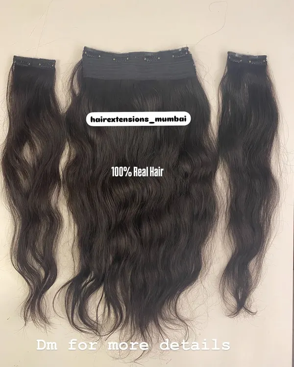This is a standard density set of 3 clip-in extensions. Made from 100% real hair, they are perfect for adding natural-looking volume and length.