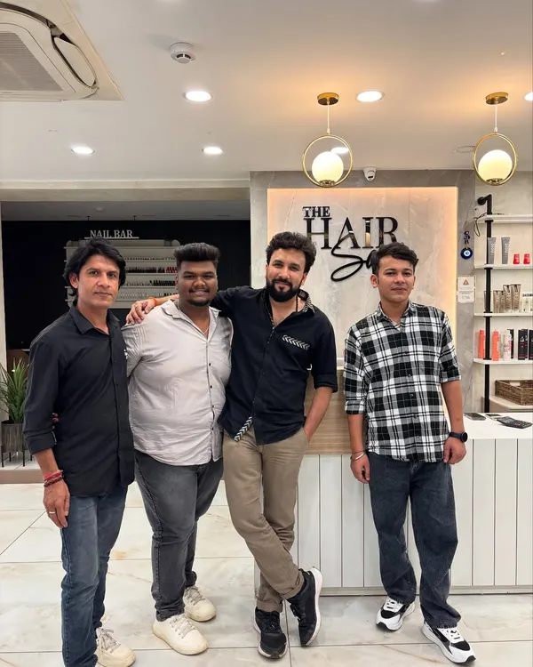 We were thrilled to have actor Kireeti Damaraju visit our salon. Our team was happy to provide our services and pose for a picture with him.