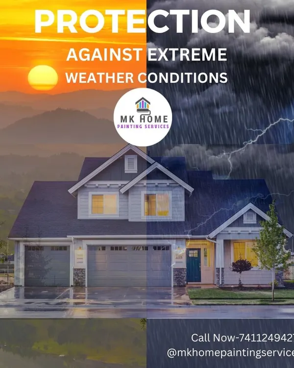 Our exterior paints provide robust protection against extreme weather conditions, from intense sun to heavy rain. This ensures your home's facade remains vibrant and shielded from damage year-round.