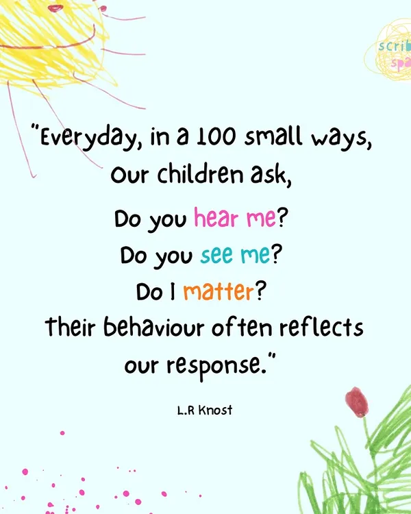 This quote by L.R. Knost is at the heart of what we do. We strive to create a space where every child feels seen, heard, and valued for their unique perspective.