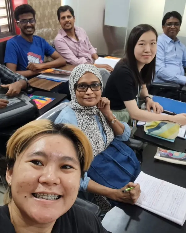 A snapshot from one of our interactive language classes. We love seeing our diverse group of students from different backgrounds learning and growing together in a supportive classroom environment.
