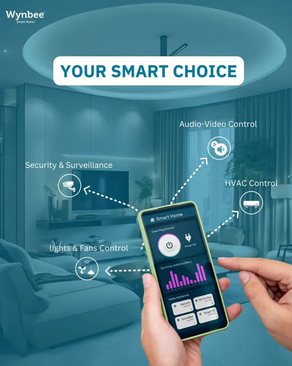 This is your smart choice for total home management. My mobile app provides a central hub to control everything: security, audio-video systems, HVAC, and of course, all your lights and fans.