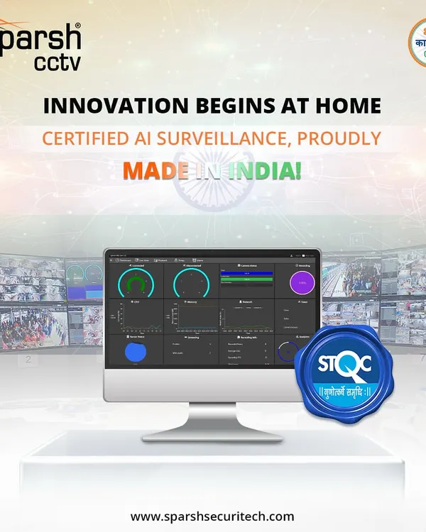 Innovation begins at home. Our certified AI Video Analytics Software, proudly Made in India, combines intelligent insights with STQC-certified reliability to drive the vision of an Atmanirbhar Bharat.