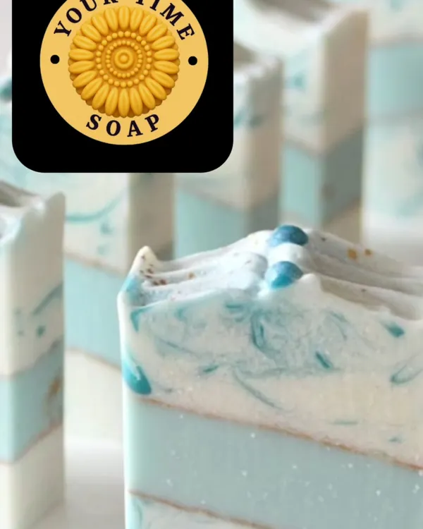 This is my Sea Salt Therapeutic Soap. I created it to help soothe skin with the healing properties of sea salt. It provides a gentle cleanse for an even skin tone and leaves a lasting, fresh fragrance.