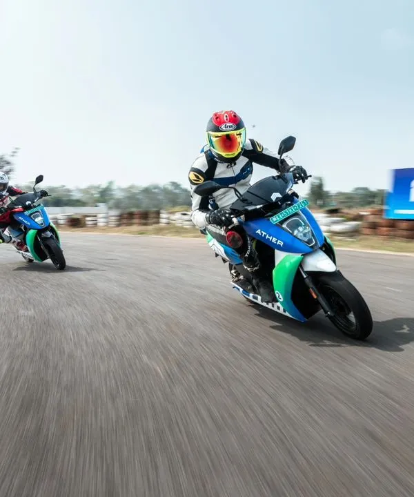 Ather electric scooters being pushed to their limits during a testing session. We provide a controlled environment for brands to conduct crucial R&D.