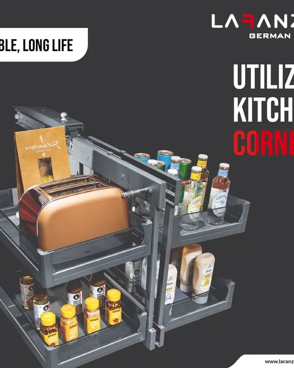 My pantry units are designed to be durable and long-lasting. This corner unit utilizes every inch of your kitchen corner, providing reliable storage for pantry items and equipment.