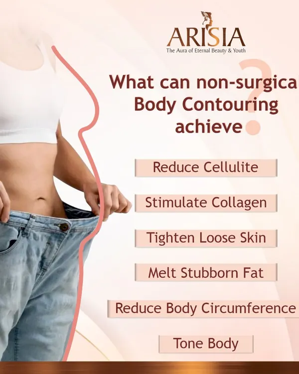 Non-surgical body contouring offers a wide range of benefits beyond just fat loss. Our treatments are designed to reduce cellulite, stimulate collagen for healthier skin, tighten loose areas, and tone the body for an overall improved shape.