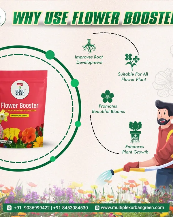 Our Flower Booster is designed to give you more vibrant and beautiful blooms. It improves root development and enhances overall plant growth, and is suitable for all types of flowering plants.