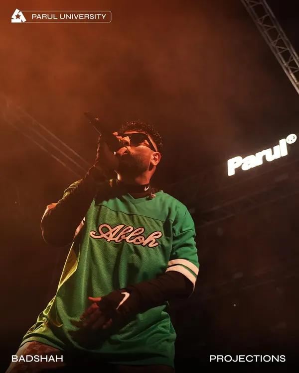 Badshah takes the stage at Parul University for 'Projections'. We handled the full production, ensuring the visuals and sound were as powerful as his performance.