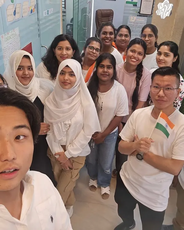 A group selfie captures the spirit of our diverse student body during Independence Day celebrations. We are proud to bring together learners from many different backgrounds to achieve a common goal.