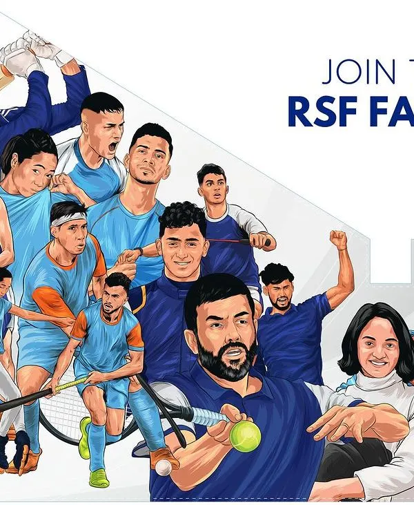 This illustration represents the RSF family. My vision was to create a high-performance center for athletes across all sports, and this wall at our facility, featuring 18 elite athletes, inspires the next generation.
