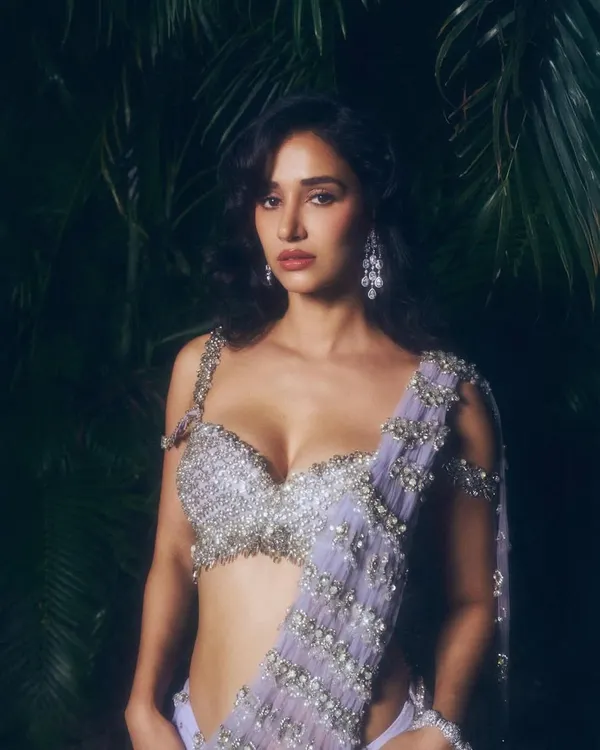 A stunning makeup look for Disha Patani in a beautiful Monisha Jaising creation. I went for a sultry, glamorous look with smoky eyes and soft waves to complement the sparkling lavender saree.
