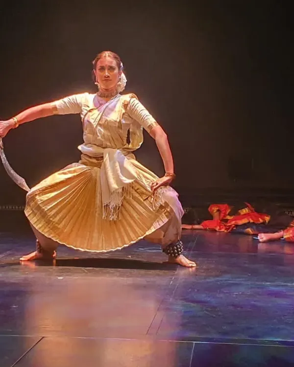 A powerful moment from my dance drama "Panna Dhai." Portraying a character who makes the ultimate sacrifice for her kingdom was an emotionally intense and rewarding experience.