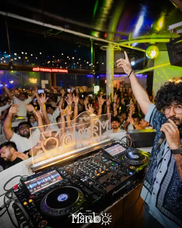 The energy at Cafe Mambo is always incredible. This is me connecting with a full house, feeling the response to the music. This direct feedback is essential to my production process.