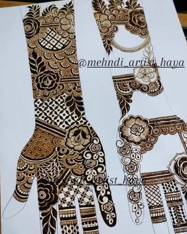 Announcing my online henna class! This poster has all the details for my 'Basic to Bridal' course, where I teach everything from simple motifs to full bridal designs.