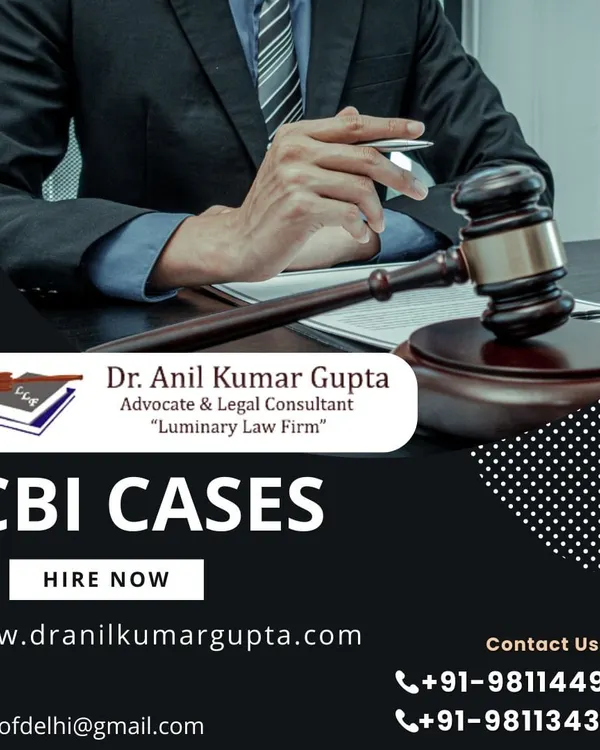 This graphic highlights our focus on CBI cases. We offer dedicated legal representation for individuals and corporations facing investigation by the Central Bureau of Investigation, ensuring a thorough and strategic defense.