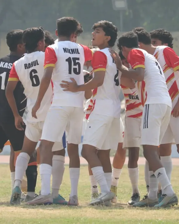 The team huddle is where we unite before a critical match. This is a moment of focus, motivation, and shared commitment before stepping onto the field for the HCL Delhi Future Stars Youth League.