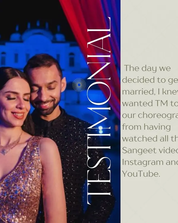 "The day we decided to get married, I knew I wanted TM to be our choreographer." Reading words like these makes all the hard work worth it. I am so grateful to have been a part of their journey.