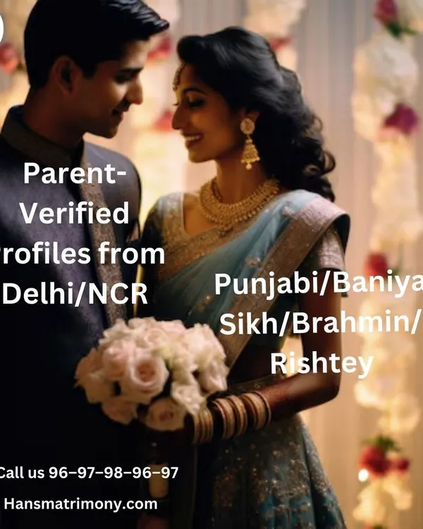 A beautiful couple beginning their journey together. We specialize in parent-verified profiles from communities like Punjabi, Baniya, Sikh, and Brahmin in the Delhi/NCR area, ensuring cultural and family values align.