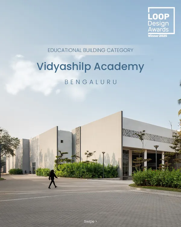 We are honored that Vidyashilp Academy in Bengaluru was awarded the Educational Building Award at the LOOP Design Awards. This recognition celebrates architecture's ability to shape learning environments that inspire and empower future generations.