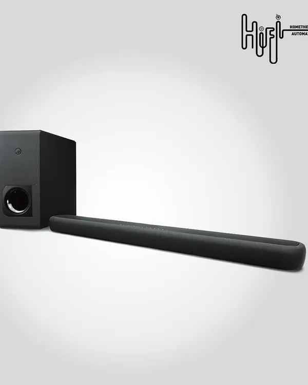 For a simple yet powerful upgrade to your TV's audio, I offer soundbars with features like built-in voice control. This Yamaha soundbar and wireless subwoofer deliver an impressive audio experience.