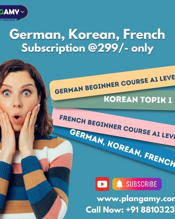 Get started on your language journey for an unbelievable price. We offer beginner courses in German, Korean, and French with our affordable subscription plan, making it easier than ever to learn a new skill.
