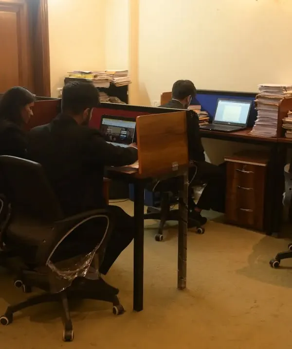 My team at Jigsaw Law, diligently working on case preparations. The late nights and hard work are what lead to success in the courtroom.