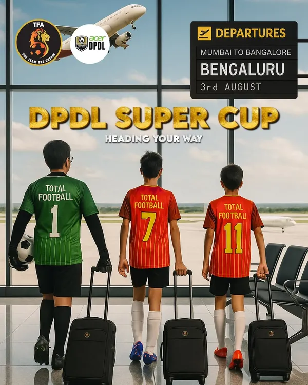 The journey begins. Our players at the airport, ready to depart for the DPDL Super Cup in Bengaluru.