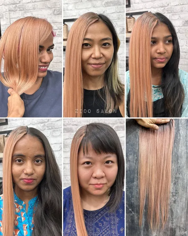 We believe any color can work on any skin tone, it's all about finding the right *tone*. Here we demonstrate how the same blush pink swatch looks different yet beautiful against three different skin tones.
