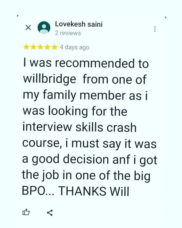 This is what it's all about. A student from my interview skills crash course successfully secured a position at a major BPO. This is a testament to how focused, practical training can lead to immediate career opportunities.