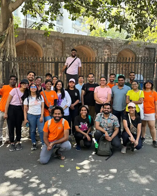 Smiles that pedal a thousand stories. This happy group photo captures the camaraderie and joy of exploring the heart of Delhi with fellow adventurers.