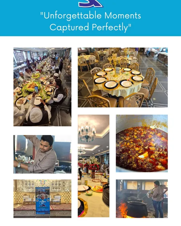 A collage of unforgettable moments, from the Shahi Table to the firewood cooking, capturing the essence of our service.