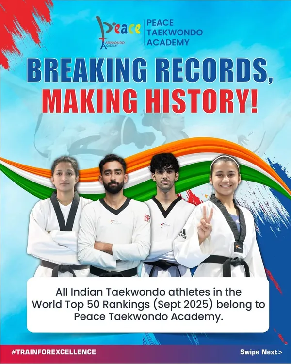 Breaking records, making history. We are proud to be the academy where all of India's top 50 world-ranked Taekwondo athletes train to achieve their dreams.